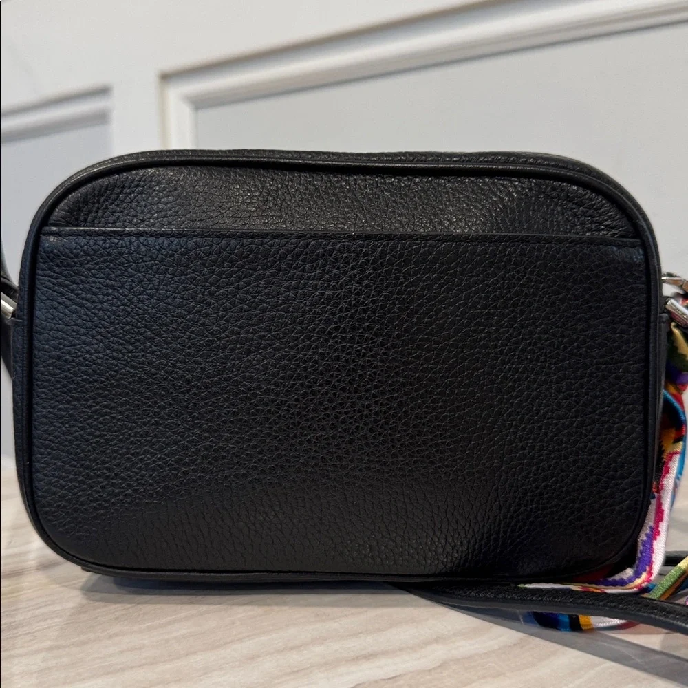 Kate Spade Bag Glitter On Mini Camera Black Pebbled Leather Crossbody